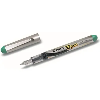 Zdjęcie produktu dla PILOT Fllhalter V-Pen Silver, Federbreite: 0,4 mm, grn