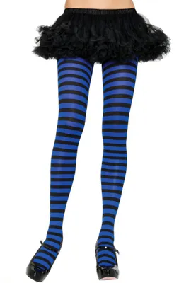 Produktbild von Ringelstrumpfhose schwarz-blau