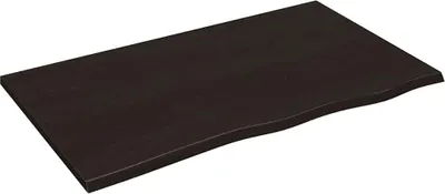Produktbild von vidaXL Tischplatte Dunkelbraun 100x60x2 cm Massivholz Eiche Behandelt