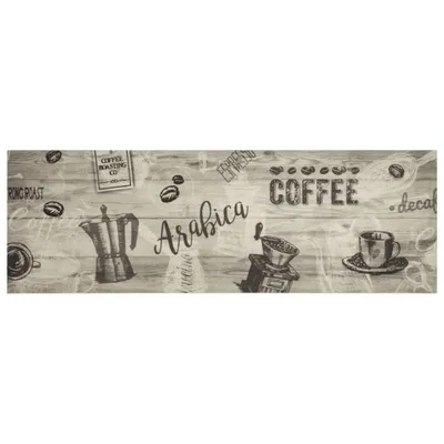 Immagine prodotto di Tappeto da Cucina Lavabile Grigio Caffè 60x180 cm in Velluto