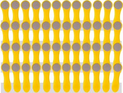 Produktbild von trendfinding 48 Wäscheklammern mit Edelstahlfedern und Softgrip Gelb-Grau