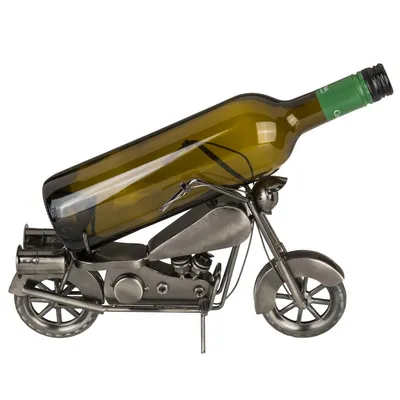 Zdjęcie produktu dla Uchwyt na butelkę / uchwyt na butelkę wina motocykl metalowy