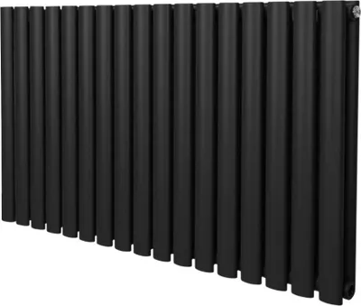 Obrázok produktu pre Oválny rúrkový radiátor - 600 mm x 1020 mm - čierny