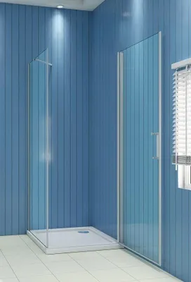 Produktbild von Duschkabine 90x90cm Duschabtrennung 5mm Glas Dusche Duschwand Duschtür Drehtür H185cm