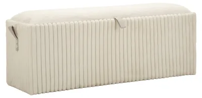 Zdjęcie produktu dla Ławka Goteborg 113 x 44 x 41 cm MDF poliester biały
