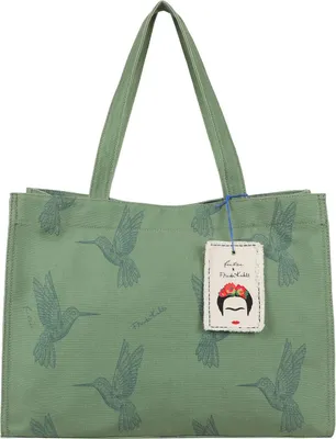 Image de Fritzi aus Preußen sac à épaule Fritzi x Frida Kahlo Easy01 Limited Kolibri Canvas Shopper Green vert