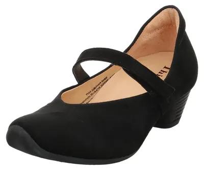 Produktbild von Think! Damen AIDA chromfrei gegerbte nachhaltige Halbschuhe, SCHWARZ 0000