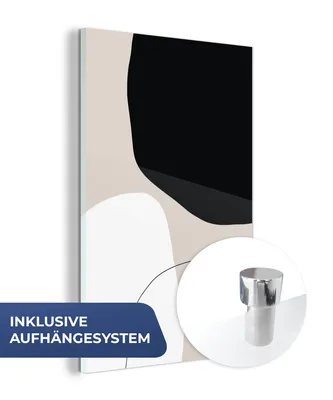 Obrázek produktu pro MuchoWow® Obrazy na skle - Nástěnné obrazy - Fotografie na skle Tvary - Abstraktní - Design 20x30cm Nástěnná dekorace ze skla - akrylová malba na sklo -