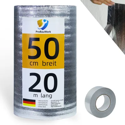 Immagine prodotto di CCLIFE film isolante film termico film isolante in alluminio 3-4 mm radiatore film riflettente per tetti finestre tubi pavimenti, 0,5x20m-10㎡
