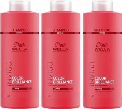 Produktbild von Wella Invigo Color Brilliance Shampoo Coarse Hair 3x1000ml