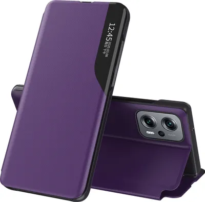 Produktbild von Hülle für Xiaomi Poco X4 GT Smart View Fenster Flip Stand Cover Kunstleder Schutzhülle für Xiaomi Poco X4 GT Lila