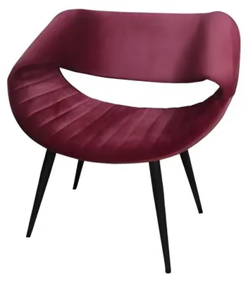 Image de Bordeaux Chaise de salle à manger avec accoudoirs, Rembourrée, Moderne, 66x50x79 cm