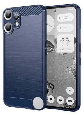 Produktbild von Für Nothing CMF Phone 2 Pro Carbon Fiber Brushed Design Textur TPU Hülle Blau