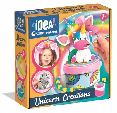 Produktbild von Clementoni Regenbogen-Einhorn Kreativ-Set Überraschung Basteln