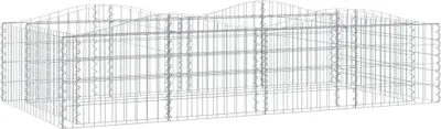 Produktbild von vidaXL Gabionen-Hochbeet mit Hochbogen 200x100x50 cm Verzinktes Eisen