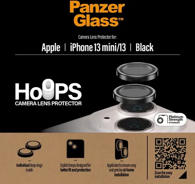 Immagine prodotto di PanzerGlass ® Hoops® Black Camera Lens Protector iPhone 13 mini | 13