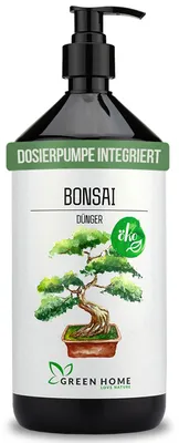 Produktbild von Green Home Love Nature Bonsai-Dünger 1 l, Flüssigdünger NPK 7+3+5 mit Dosierpumpe, für Zimmerbonsai & Freilandbonsai