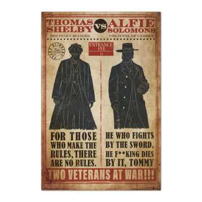 Productafbeelding van PEAKY BLINDERS - THOMAS VS ALFIE - 61x91,5 cm - Poster
