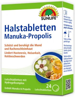 Produktbild von Sunlife Manuka - Propolis Halstabletten 24 Tabletten