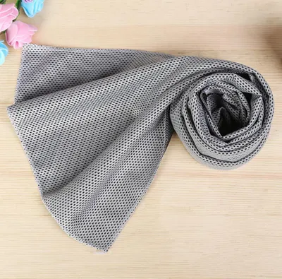 Produktbild von Kühlendes Sporthandtuch Fitness Abkühlung Handtuch Kühlhandtuch Kühltuch Cooling Towel Sport Fitness Sporthandtücher Grau