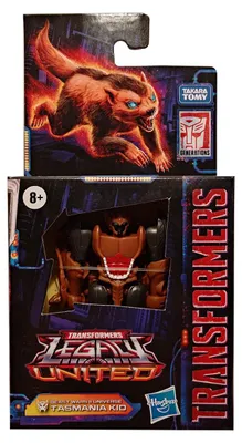 Produktbild von Transformers Legacy United Core - Beast Wars II Universe Tasmania - bewegliche Actionfigur, Sammlerfigur,  8,9 cm, Hasbro F8518