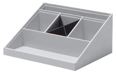 Büro-Organizer 6 Fächer, Stein-Optik, 25,6x11,6x20,6 cm