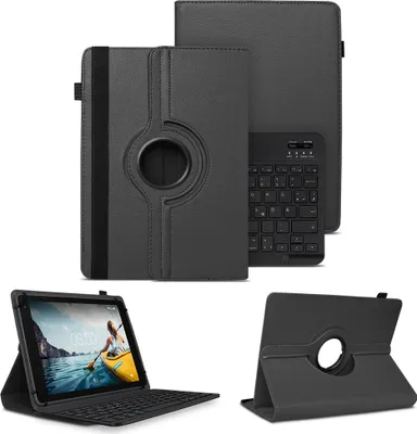 Produktbild von Schutzhülle für VALE Tablet V10E / V10A Bluetooth Hülle Tasche QWERTZ TastaturFarben:Schwarz