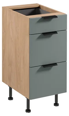Immagine prodotto di Mobiletto con cassetti SALERNO - larghezza 40 cm, rovere / verde