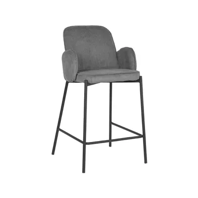 Produktbild von LABEL51 Barhocker Jari - Grau - Stoff