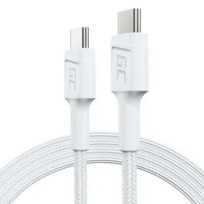 Image de Green Cell KABGC30W Câble USB USB 3.2 Gen 1 (3.1 Gen 1) 1,2 m USB C Blanc