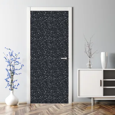 Produktbild von Dekorative Türtattoo selbstklebend Klebefolie Tür Tattoo Aufkleber Blühende Blumen 70 x 200 cm