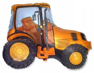 Produktbild von Folienballon 24 FX – Traktor (orange), verpackt