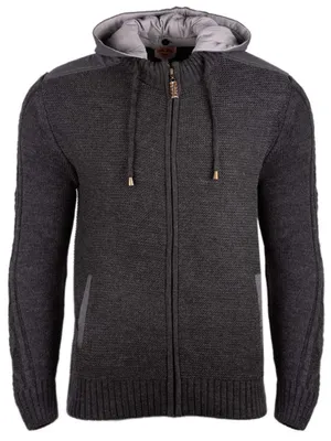 Produktbild von Strickjacke Bruneck Herren anthrazit 56