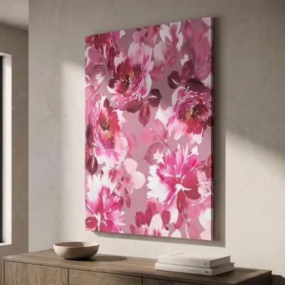 Obrázek produktu pro Fialový tisk na plátně květy 80x3x120 cm