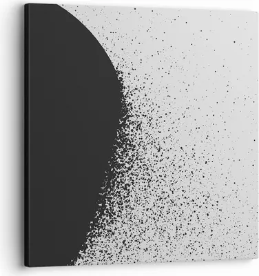 Produktbild von Bild auf Leinwand - Leinwandbild - Einteilig - Abstraktion Schwarzweiß Geometrie - 30x30cm - Wand Bild - Wanddeko - Wandbilder - Leinwanddruck - Bilder - Wanddekoration - Leinwand bilder AC30x30-4922