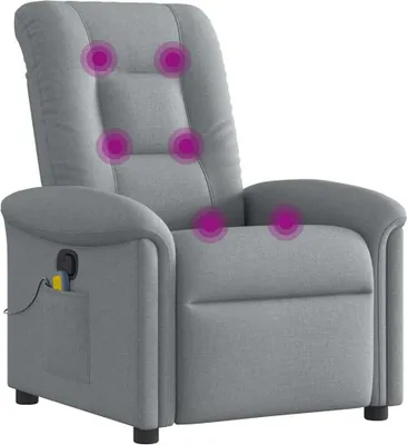 Obrázok produktu pre masážne kreslo vidaXL Light Grey Fabric