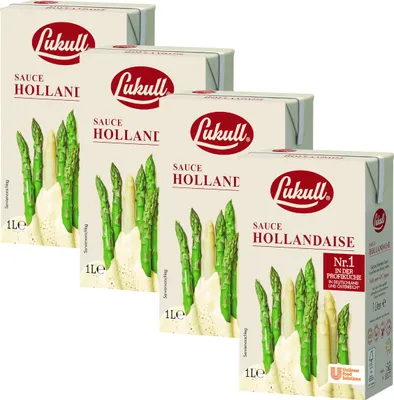 Produktbild von 4x Lukull Sauce Hollandaise 1 Liter gebrauchsfertig Spargel