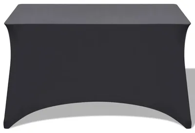 Produktbild von vidaXL Stretch-Tischhusse 2 Stk. 243 x 76 x 74 cm Anthrazit