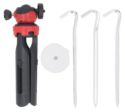 Produktbild von Stativ-Montagesatz mit Adapter, Basis aus Aluminiumlegierung, höhenverstellbarer Ständer für Mini-Antennenständer + Silber