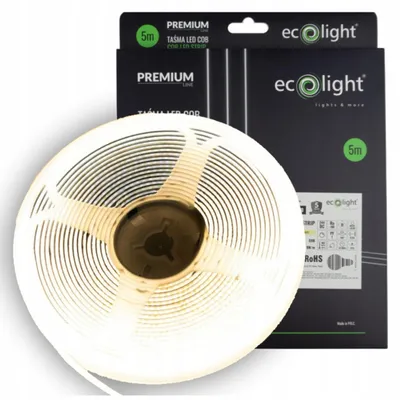 Immagine prodotto di Striscia LED COB, 5 metri, 45W, luce calda uniforme, 24V, illuminazione da 3000K