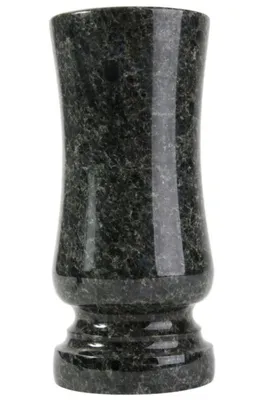 Produktbild von Grab-Vase aus Granit Blue Night mit Abflussloch