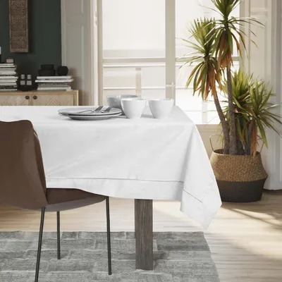 Zdjęcie produktu dla Obrus Plamoodporny VESTA Mankiet + Lamówka140X320 Biały