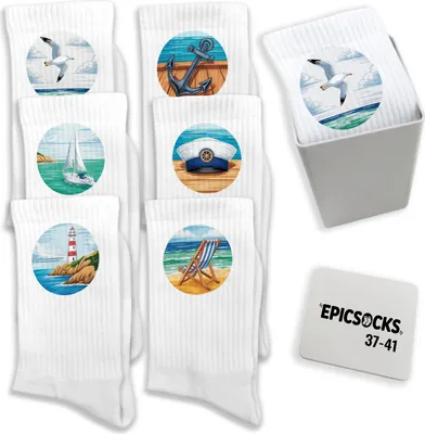 Produktbild von epicsocks Nautik Freude Socken in 37-41 im