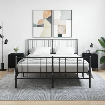 Obrázek produktu pro vidaXL Noční stolky 2 ks Černá 40x40x50 cm Dřevěný materiál