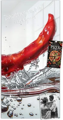 Produktbild von Magnettafel 50x100cm Pinnwand Whiteboard beschreibbar - Chiliim Wasser