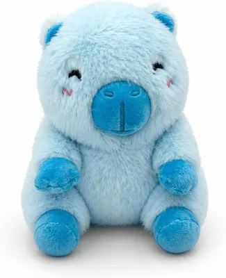 Produktbild von Capybara Kuscheltier 20 cm Blau Kawaii Plüsch Capybara Weiches Stofftier Niedliches Wasserschwein Geschenk für Kinder