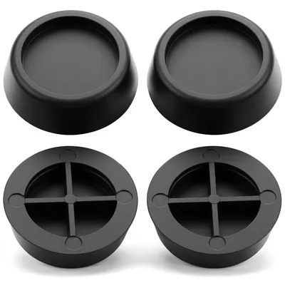 4er-Set Vibrationsdämpfer für Waschmaschine, Trockner – Gummifüße, schwarz