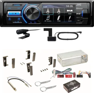 Produktbild von JVC KD-X561DBT Digitalradio Bluetooth USB MP3 FLAC WAV Einbauset für Audi A3 8L