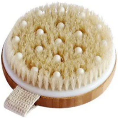 Produktbild von Körperbürste für Nass- und Trockenbürsten – Sanftes Peeling für weichere, strahlende Haut – Bekämpft Cellulite und trockene Haut, verbessert die Durchblutung – Sanfte Massagenoppen