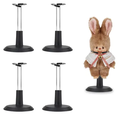 Productafbeelding van 4 Stuks Verstelbare Puppenstandaards voor Display van Poppen en Actiefiguren